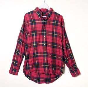 Burberry London Tartan Plaid Flannel Button Down